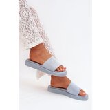 Boto Ladies Platform Sandals Made Of Eco Suede Light Blue Jorina | ePonuda.com