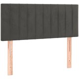 Box spring krevet s madracem tamnosivi 90x200 cm baršunasti | shoptok.hr