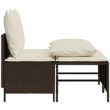  4-dijelni set vrtnih sofa od poliratana s jastucima smeđi | shoptok.hr