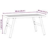  Vrtni stolić za kavu crni 90 x 45 x 35 cm čelik obložen prahom | shoptok.hr