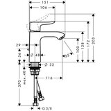 Hansgrohe enoročna armatura za umivalnik METRIS 110 z zgornjim delom sifona (31080000) | Shoptok.si