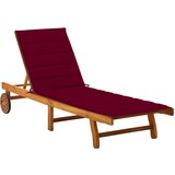 Maison Chic Vrtni Ležalnik - Sončna ležalnik z blazino trden akacijev les, (22042934) | Shoptok.si
