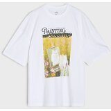Sinsay Pamučna majica s printom | shoptok.hr
