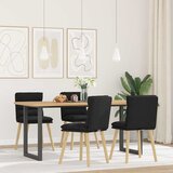 vidaXL jedilni stoli 4 kosi črno blago | Shoptok.si