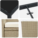 vidaXL 3-delni vrtni jedilni set bež poli ratan | Shoptok.si