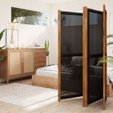 Sobna pregrada s 4 panela crna 280 x 180 cm | shoptok.hr
