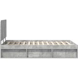  Konstrukcija postelje Beton 120 x 200 cm Masivno borovo les, (5000102842) | Shoptok.si
