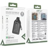 Acefast Pametni tracker (S5) - Elegantna privjesnica od umjetne kože za prtljagu - FindMy mreža - crna | shoptok.hr