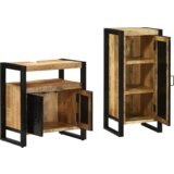 vidaXL Komplet pohištva za kopalnico 2 pcs Rjava Masiven les manga | Shoptok.si