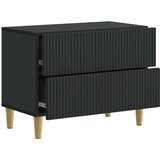 vidaXL Noćni ormar s ladicama Crna 62 x 34 5 x 48 cm Konstruirano drvo - Crna | shoptok.hr