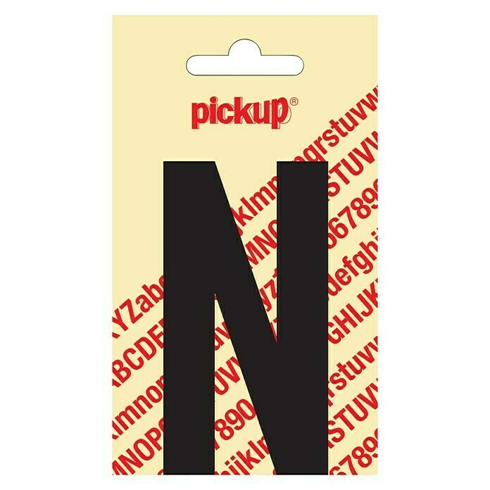 Samolepilni listki (Motiv: N, Črne barve, Višina: 90 mm)