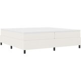 Krevet s opruga kutije Krema i bijela 200 x 200 cm | Eponuda.com