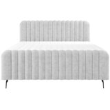 MID.YOU POSTELJA Z VZMETNICO 160 cm x 200 cm , les, tekstil, leseni material siva | Shoptok.si