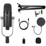 INF USB Kondenzatorski Mikrofon Komplet - Studio Snemanje & Pretočni Mikrofon s Stojalom, (5000289906) | Shoptok.si