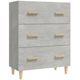  Komoda siva boja betona 70x34x90 cm od konstruiranog drva | shoptok.hr