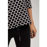 Marisse Blouse With A Geometric Pattern, White And Navy Blue | Eponuda.ba