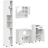  Set namještaja za kupaonicu s ladicama 4 pcs Visoki sjaj bijela | Eponuda.com