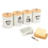 SET 4 KUHINJSKIH POSOD IN POSODA ZA MASLO E-6056, (21400358)