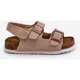 Boto Children's sandals on a cork platform with velcro closure beige Rorria | ePonuda.com