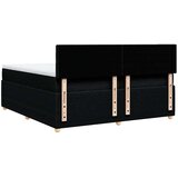 vidaXL Box spring postelja z vzmetnico črn 200x200 cm blago | Shoptok.si