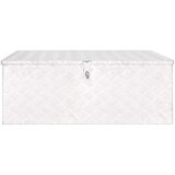  Kutija za pohranu srebrna 100 x 55 x 37 cm aluminijska | shoptok.hr