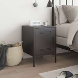 vidaXL Nočna omarica črna 36x39x50,5 cm jeklo | Shoptok.si