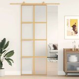 vidaXL Klizna vrata zlatna 76x205 cm matirano staklo ESG i aluminij | shoptok.hr