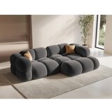 Cosmopolitan Design Siva baršunasti kutna garnitura (s desnim kutom/s ležaljkom) Loretto – | shoptok.hr