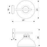  Zidna lampa SVEN 1xE27/15W/230V bela | Eponuda.com