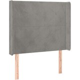  Box spring s madracem LED svjetlosivi 90x200 cm baršun | shoptok.hr