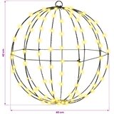  Lopta Topla bijela 40 x 40 x 42 cm Metal 120 LED lampica | shoptok.hr