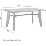 Bessagi Home jedilna miza jasper, barva oreha, črna, 90 x 160 cm | Shoptok.si