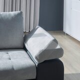 XORA SEDEŽNA GARNITURA, gladka tkanina svetlo siva, temno siva | Shoptok.si