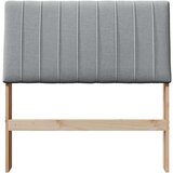 vidaXL tapecirano vzglavje svetlo siva 90 cm masivno borovo les | Shoptok.si
