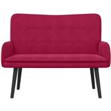  Kauč za dvoje boja crnog vina 115 x 61 x 87 cm Baršun | shoptok.hr