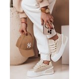DStreet Sportowe sneakersy damskie KICKON beżowe | shoptok.hr