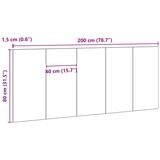  Uzglavlje kreveta Crna hrastovina 200x1 5x80 cm inženjerski drvo | shoptok.hr