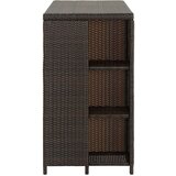 Barska miza s stojalom za shranjevanje rjava 120x60x110 cm | Shoptok.si