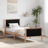  Okvir kreveta Smeđa i crna 75 x 190 cm Masivna borovina | shoptok.hr