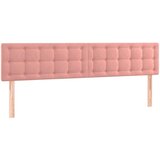  Box spring postelja z vzmetnico LED roza 200x200 cm žamet, (20789745) | Shoptok.si