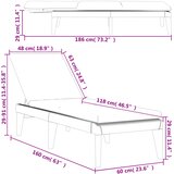  Ležaljka za sunčanje s jastukom antracit 186 x 60 x 29 cm PP | shoptok.hr
