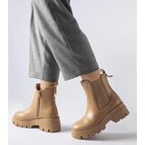 Gemre Beige insulated decorative ankle boots Federica | Shoptok.si