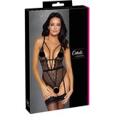Cottelli otvoreni bodi na bretele s tregerima (crni) - M | shoptok.hr