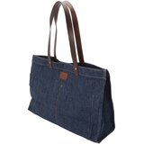 Levi's Nakupovalna torba 'HERITAGE ALL DAY' moder denim / temno rjava | Shoptok.si
