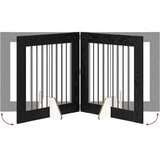  Vrata za pse z stojali 2 pcs Črni hrast 80 x 80 cm, (5000232788) | Shoptok.si