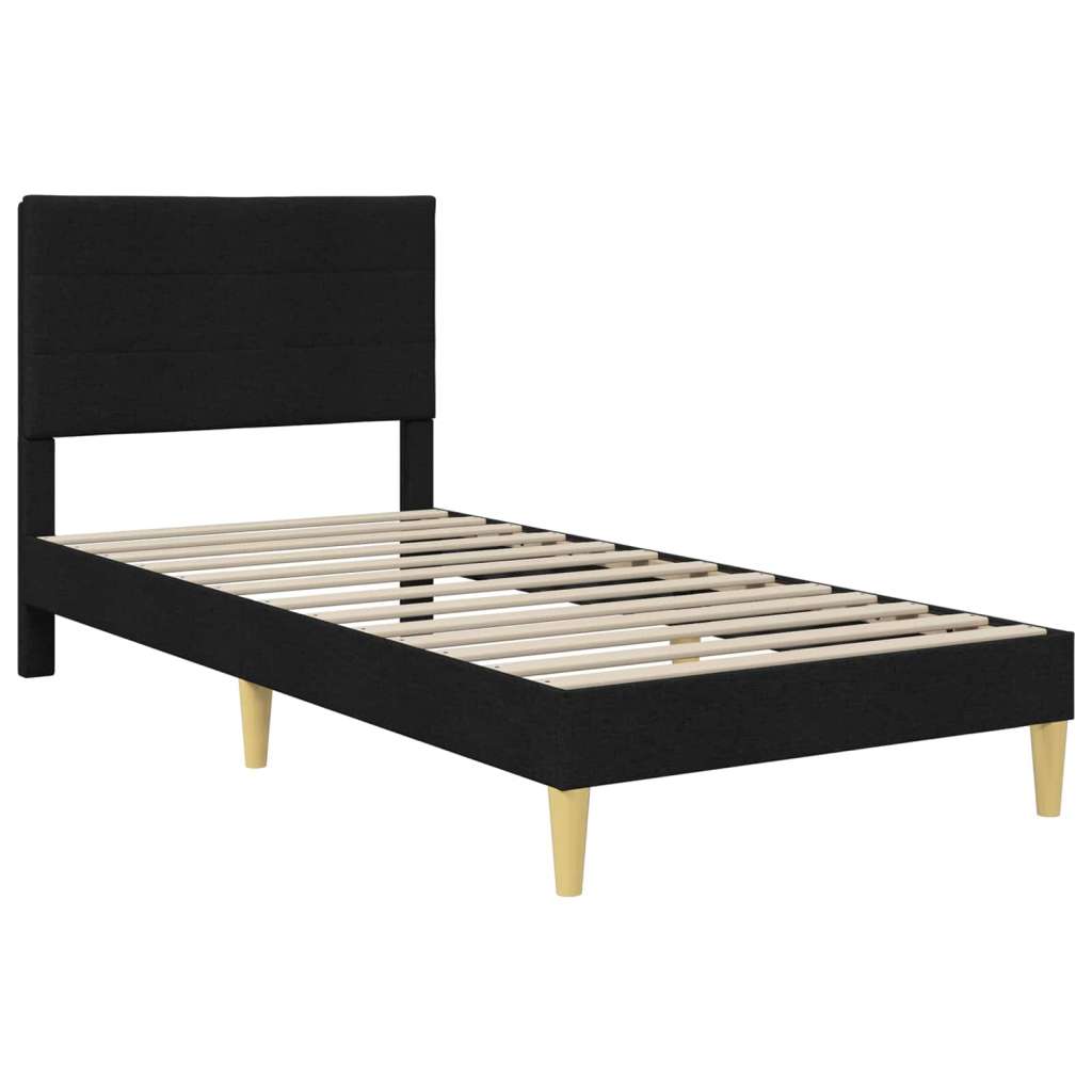  Okvir za krevet Crna 90 x 190 cm Poliester - Crna 90 x 190 cm | shoptok.hr