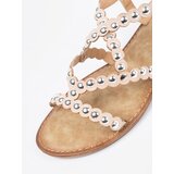 Shelvt Beige sandals decorated with rhinestones | shoptok.hr