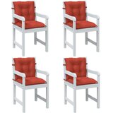 vidaXL Jastuci za stolice 4 kom prošarano crvena 100x50x7 cm tkanina | shoptok.hr