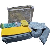 eurokraft basic Komplet za ukrepanje ob razlitju s tesnilno podlago za enkratno uporabo, torba, tesnilna podlaga, vpojne krpe, absorpcija 20 l | Shoptok.si