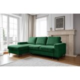 Miuform Tamno zelena sklopiva kutna garnitura od samta (s lijevim kutom) Lofty Lilly – | shoptok.hr
